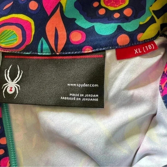 Spyder Active Sports Girls Ava Sweater, Frontier Large Ditz Print, X-Large - Picture 9 of 14